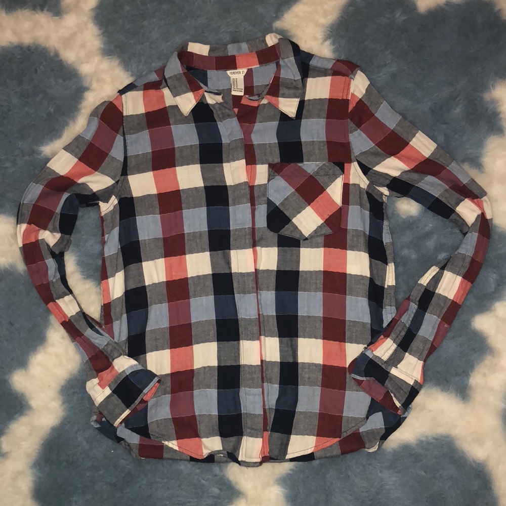Forever 21 Plaid Shirt Size M